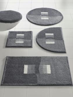 Tapis de bain acrylique, couleur gris, taille 50x90 cm, marque helline home - helline