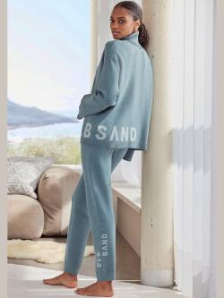 Sweater sweatshirt en tricot doux et élastique, couleur bleu, taille 34/36, marque Elbsand - helline