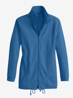 Veste polaire traitement contre les bouloches, coleur bleu jean - HELLINE