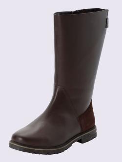 Bottes pour jambe large largeur h*, XXL, marron foncé uni, taille 44, Sheego - helline