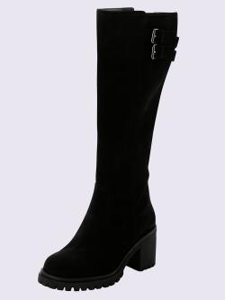 Bottes pour jambe large largeur g*, XL, noir uni, taille 42, Sheego - helline