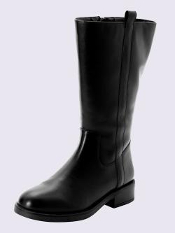 Bottes pour jambe large largeur g*, XL, noir uni, taille 40, Sheego - helline