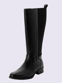 Bottes pour jambe large largeur g*, XXL, noir uni, taille 43, Sheego - helline