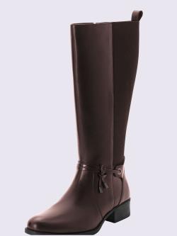 Bottes pour jambe large largeur g*, 3XL, marron moyen uni, taille 37, Sheego - helline