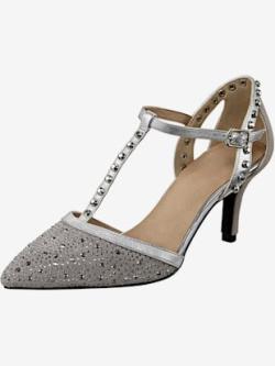 Escarpins cuir nappa de chèvre, couleur couleur argent, taille 38 - helline