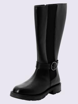 Bottes pour jambe large largeur g*, XL, noir uni, taille 39, Sheego - helline