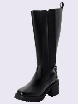 Bottes pour jambe large largeur g*, XXL, noir uni, taille 44, Sheego - helline