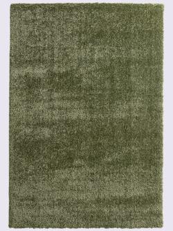 Tapis à poils longs polyester facile à entretenir, couleur : vert olive moyen uni, taille 60x90 cm, marque helline home, 100% polyester - helline