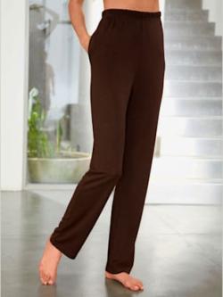 Pantalon d'intérieur confortable taille élastique, coleur marron - HELLINE