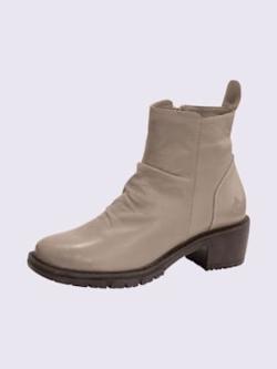 Bottines cuir nappa de vache, coleur gris - HELLINE