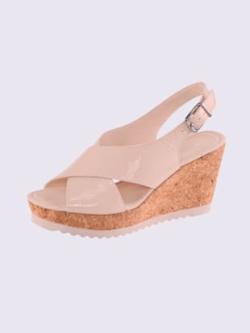 Sandales cuir de qualité, couleur rose - HELLINE