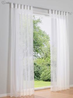 Store décoratif store sobre, couleur blanc, taille 295x140 cm, marque helline home - helline