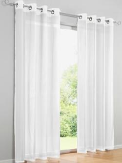 Store décoratif store sobre, couleur blanc, taille 265x140 cm, marque helline home - helline
