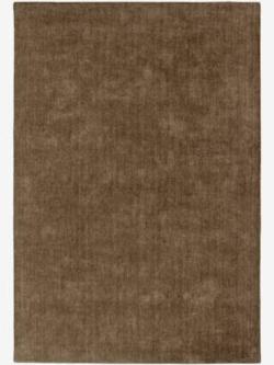 Tapis à poils longs tissé à la main, couleur taupe - HELLINE