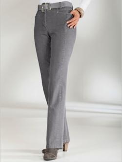 Jean droit effet ventre plat, couleur gris, taille 50, marque Cosma - helline