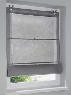 Store-bateau tissu uni, couleur gris, taille 140x80 cm, marque helline home - helline