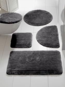 Tapis de bain 100% acrylique, couleur gris, taille 45x50 cm, marque helline home - helline