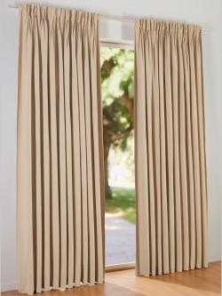 Rideau bavolet opaque, couleur marron, taille 145x130 cm, marque helline home - helline