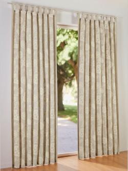 Rideau bavolet opaque, couleur marron, taille 145x130 cm, marque helline home - helline