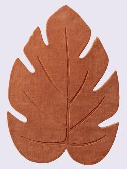 Tapis à poils longs tissé à la main, couleur orange, taille 90x120 cm, marque helline home - helline