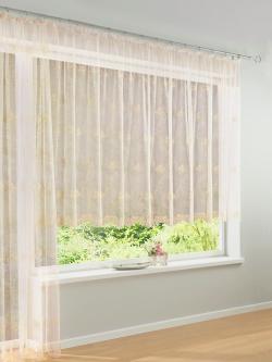 Store décoratif transparent, couleur couleur ivoire, taille 145x150 cm, marque helline home - helline