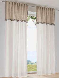 Store décoratif superbe store, couleur blanc, taille 145x135 cm, marque helline home - helline