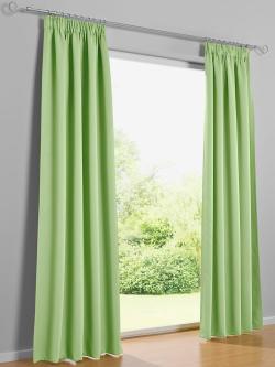 Rideau opacité, couleur vert, taille 225x135 cm, marque helline home - helline