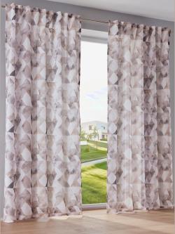 Store décoratif store transparent, couleur marron, taille 245x135 cm, marque helline home - helline