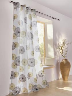 Rideau bavolet opaque, couleur blanc, taille 245x135 cm, marque helline home - helline