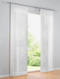 Panneau-rideaux scherli de qualité, couleur blanc, taille 245x60 cm, marque helline home - helline