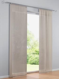 Panneau-rideaux, couleur : marron moyen uni, taille 1, marque helline home, 100% polyester - helline