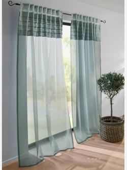 Store décoratif superbe store, couleur bleu, taille 145x135 cm, marque helline home - helline