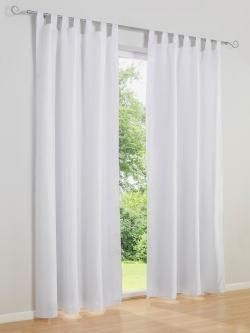 Rideau matière opaque, couleur blanc, taille 295x140 cm, marque helline home - helline