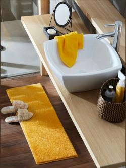 Tapis de bain très fin, couleur marron, taille 35x100 cm, marque helline home - helline