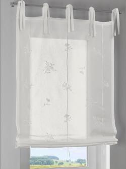 Joli store-bateau, couleur blanc, taille 140x45 cm, marque helline home - helline