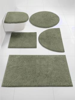 Tapis de bain pur coton, couleur vert, taille 60x60 cm, marque helline home - helline