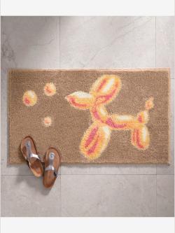 Tapis de bain acrylique facile d'entretien, couleur : marron moyen uni, taille 47x50 cm, marque helline home, 100% acrylique - helline