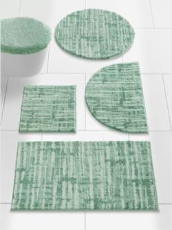 Tapis de bain acrylique facile d'entretien, couleur vert, taille 75 cm, marque helline home - helline