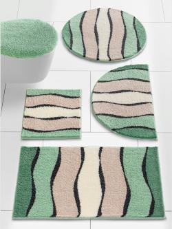 Tapis de bain acrylique facile d'entretien, couleur vert, taille 75 cm, marque helline home - helline