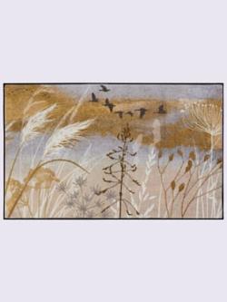 Paillasson pour intérieur et zone extérieure couverte, couleur couleur ivoire-gris - HELLINE