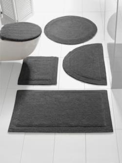 Tapis de bain 100% coton, couleur gris, taille 80x150 cm, marque helline home - helline