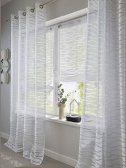 Store décoratif superbe store, couleur blanc, taille 145x135 cm, marque helline home - helline
