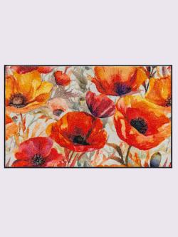 Paillasson pour intérieur et zone extérieure couverte, couleur : couleur ivoire moyen à motifs, taille 60x180 cm, marque helline home, 100% polyamide
