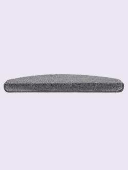 Tapis de marches très résistant, Lot de 2, gris moyen uni, taille l/P env. 65x24 cm, helline home - helline