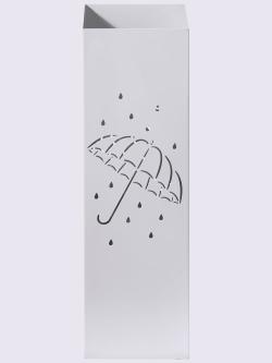 Porte-parapluie indispensable dans une entrée, couleur blanc, taille H/l/P 49x16x16 cm, marque helline home - helline