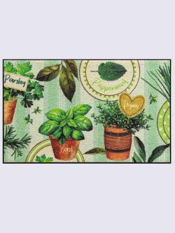 Paillasson pour intérieur et zone extérieure couverte, couleur vert, taille 70x190 cm, marque helline home - helline