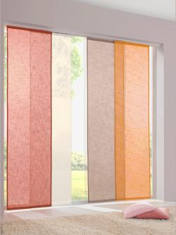Panneau-rideaux imitation lin de qualité, couleur orange, taille 1, marque helline home - helline