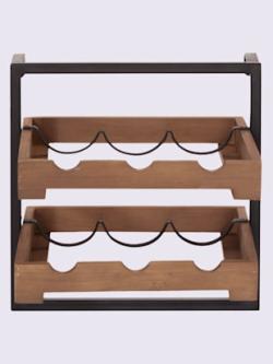 Étagère pour mettre votre intérieur en valeur, coleur marron-noir - HELLINE