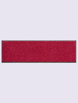 Paillasson pour intérieur et zone extérieure couverte, couleur : rouge foncé uni, taille 40x190 cm, marque helline home, 100% polyamide - helline