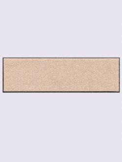 Paillasson pour intérieur et zone extérieure couverte, couleur : marron clair uni, taille 40x190 cm, marque helline home, 100% polyamide - helline